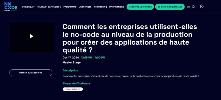 NoCode Summit 2024 - Table Ronde NoCode et Citizen Dev