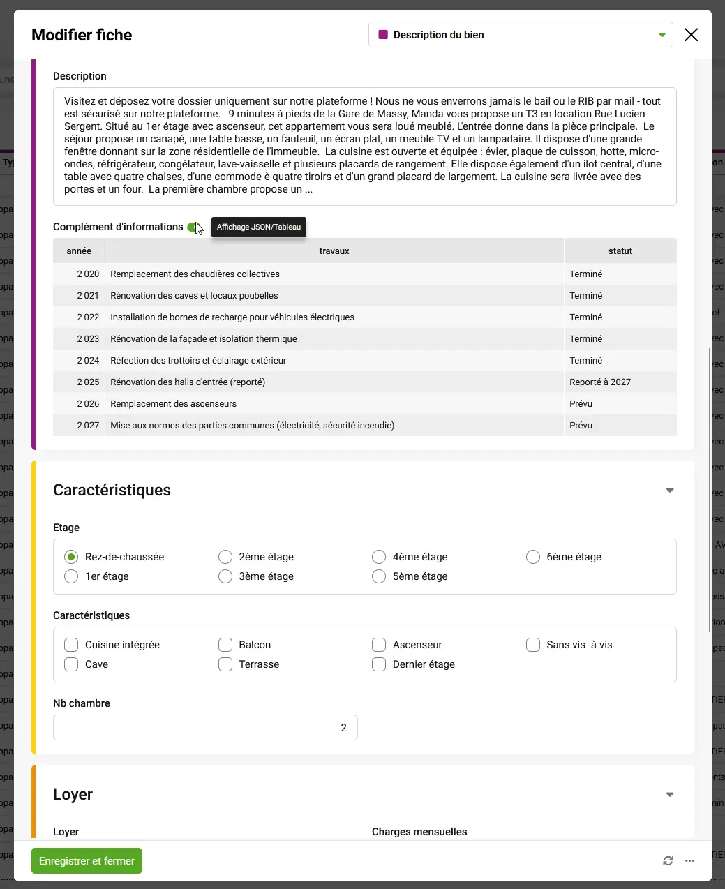 Tableau Json lisible